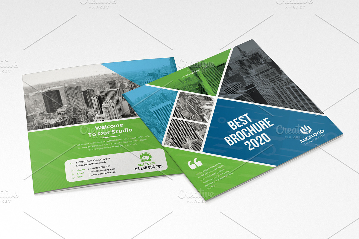 Square Bifold Brochure template, a Brochure Template by Alice_s (Photo 4 of 4)