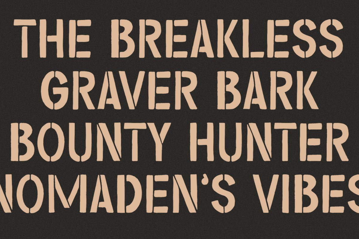 Gripstone Stencil - Vintage Font Duo, a Sans Serif Font by Martype Co (Photo 6 of 9)