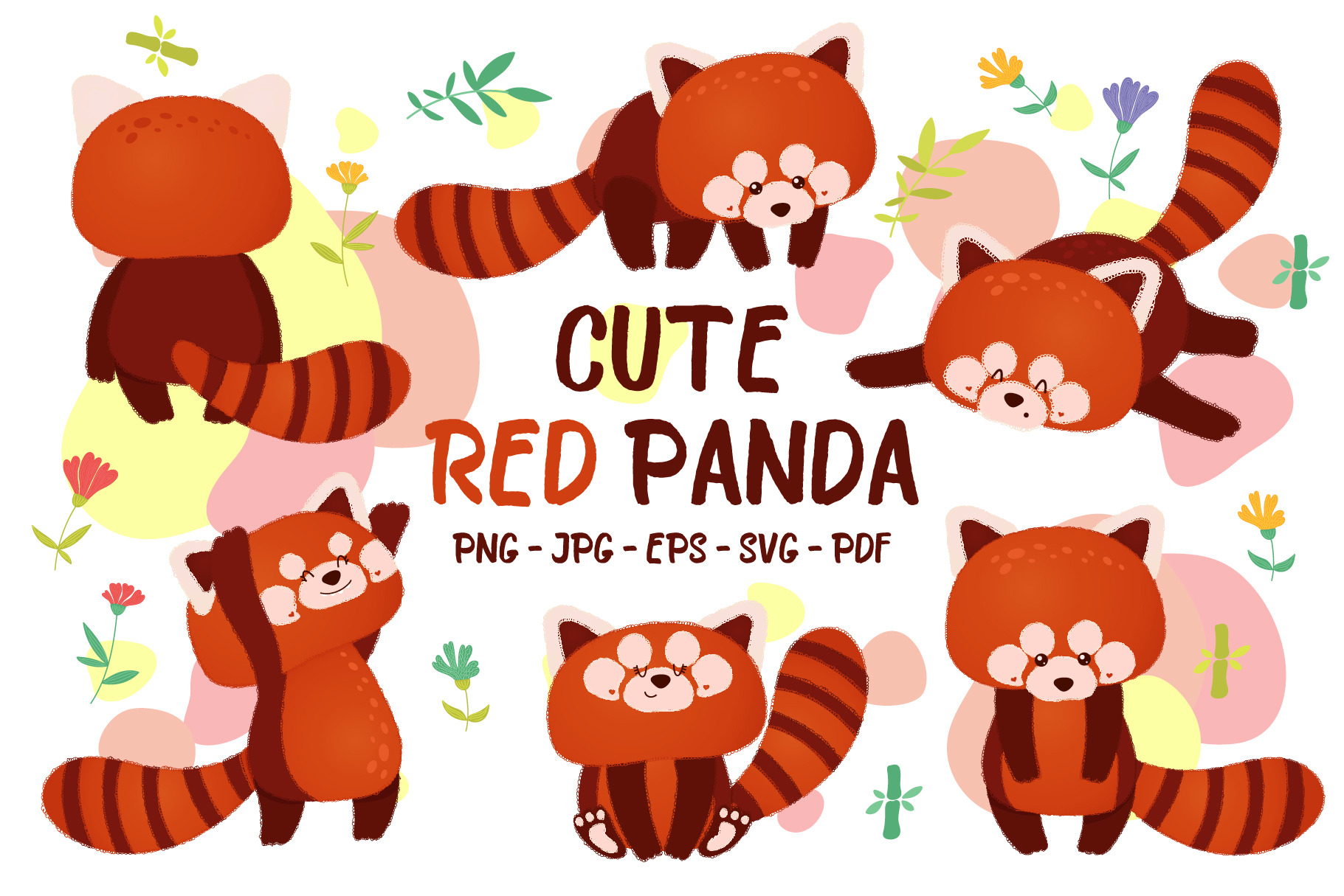 Illustration cute red panda bear, an Animal Illustration by ArtVarStudio