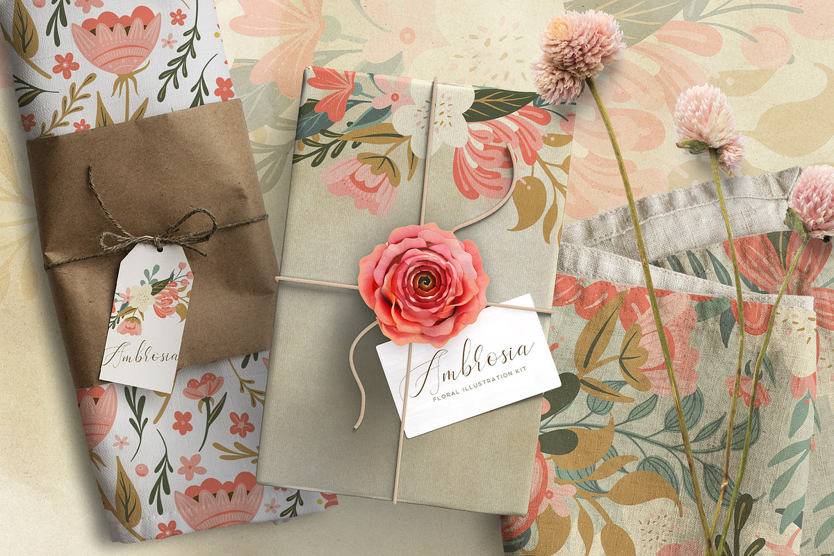 Ambrosia Floral Clip Art Kit, an Illustration by Eclectic Anthology (Photo 9 of 14)