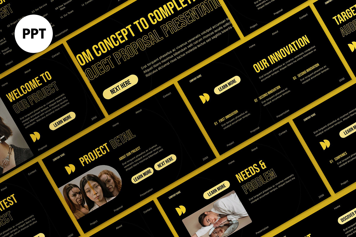 Black Modern Business Proposal PPT, a Presentation Template by graphicook (Photo 1 of 4)