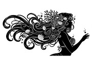 Fantasy Flowing Hair Mermaid Bundle, an Illustration by jahid234 (Thumbnail 28 of 31)