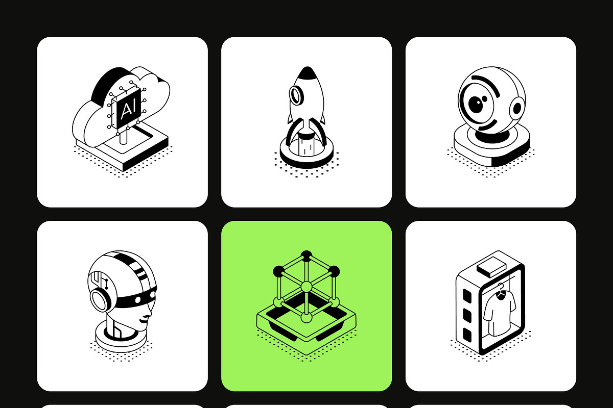 120 Technology Illustrations Bundle, a Technology Illustration by Vectors Market (Photo 11 of 13)