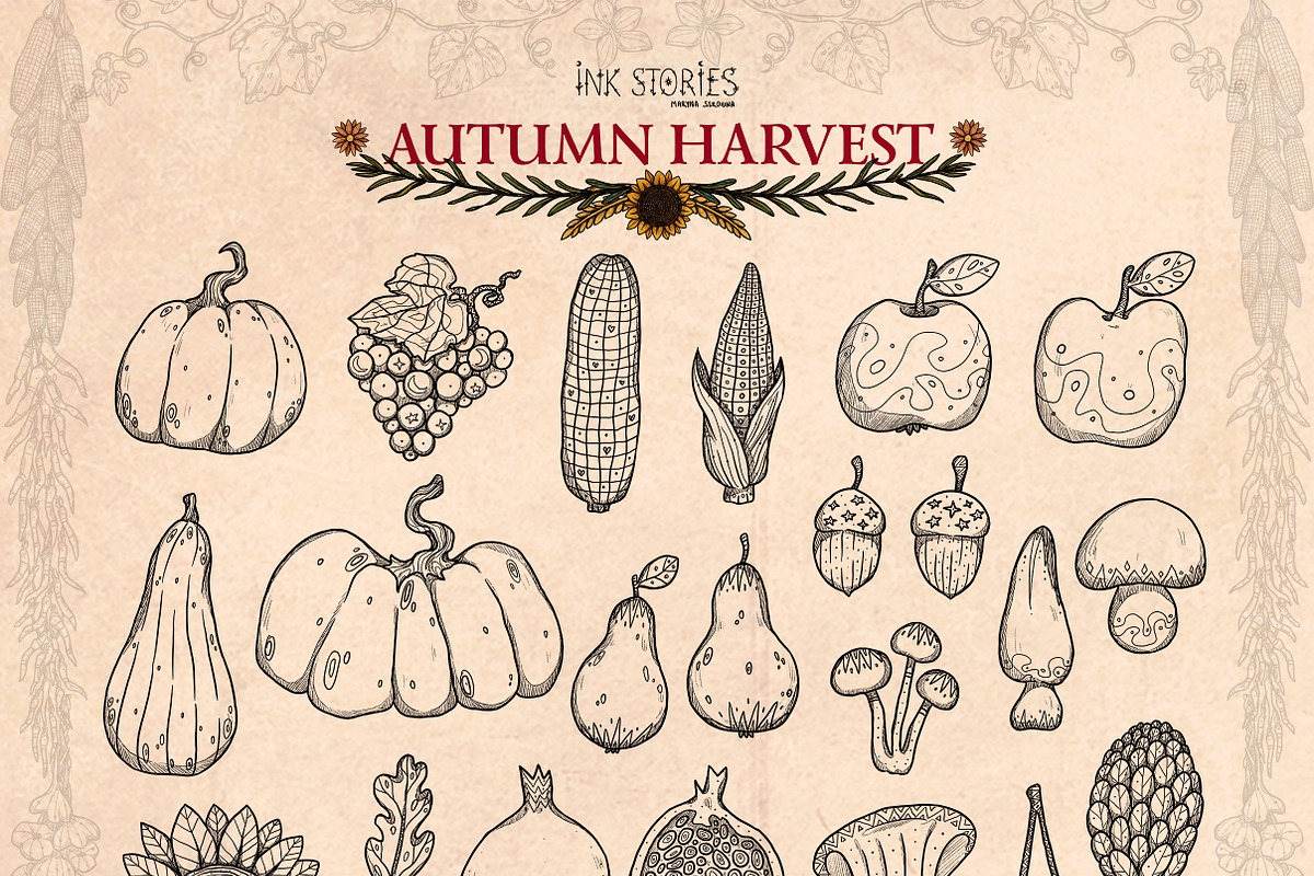 Autumn Harvest, a Seasonal Illustration by Ink Stories (Photo 4 of 26)