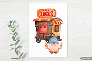 Watercolor Circus Gnome Clipart, an Animal Illustration by Apixsala (Thumbnail 8 of 12)