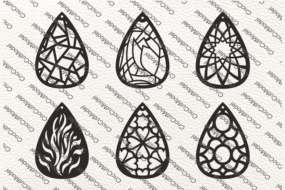 Svg Earrings laser cutting template, a Graphic by CncCutModel (Photo 3 of 3)
