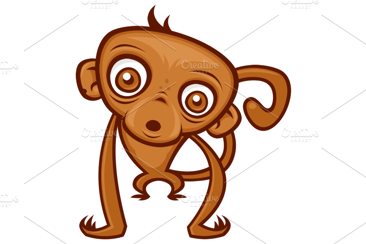 Monkey Cartoon, an Animal Illustration by Schwegel Illustration