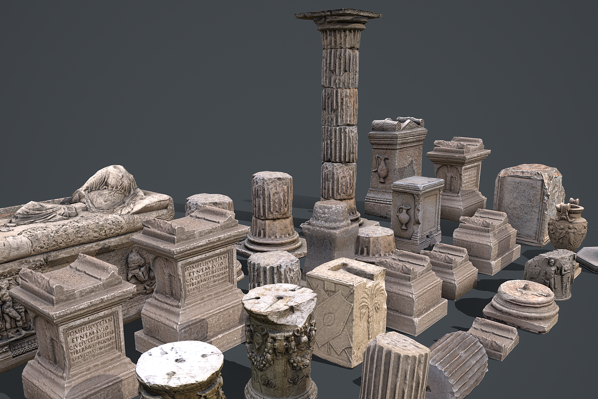 Roman Greek Objects Big Pack, an Architecture 3D Model by Beatheart Creative Studio (Photo 4 of 6)