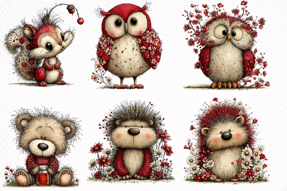 Whimsical Woodland Summer Animals, an Illustration by DreamArtGraphic (Photo 5 of 8)