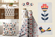 Folk Birds and Flowers Collection, an Illustration by Hanna's ArtLab (Thumbnail 6 of 7)