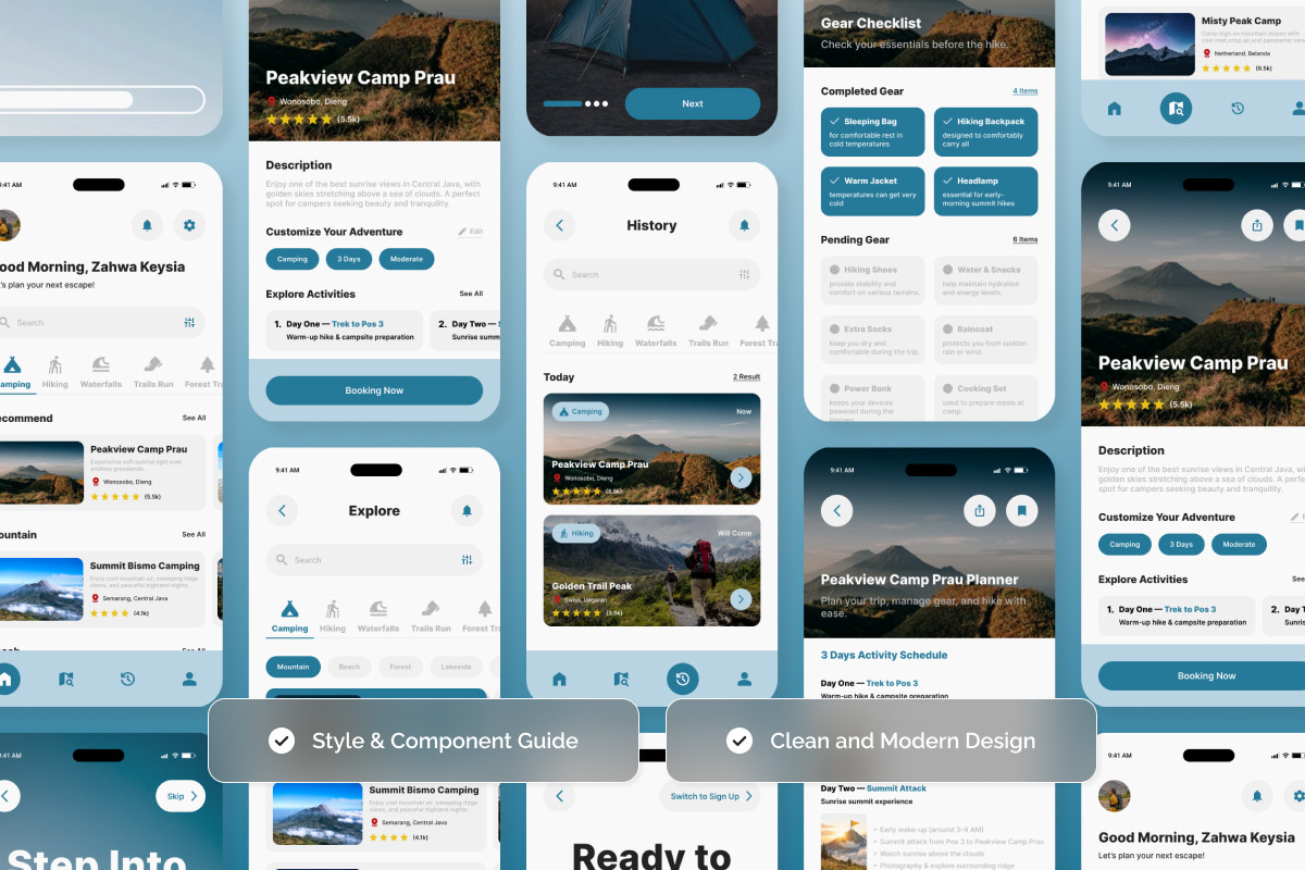 Hikenture - Camping & Hiking Mobile, an App Template by twinstd (Photo 3 of 5)