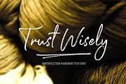 Trust Wisely Fonts, a Script Font by 50Fox (Thumbnail 1 of 13)