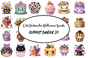 Cute  Halloween Sweets Clipart, an Object Graphic by Pixxel_Studio (Thumbnail 4 of 6)