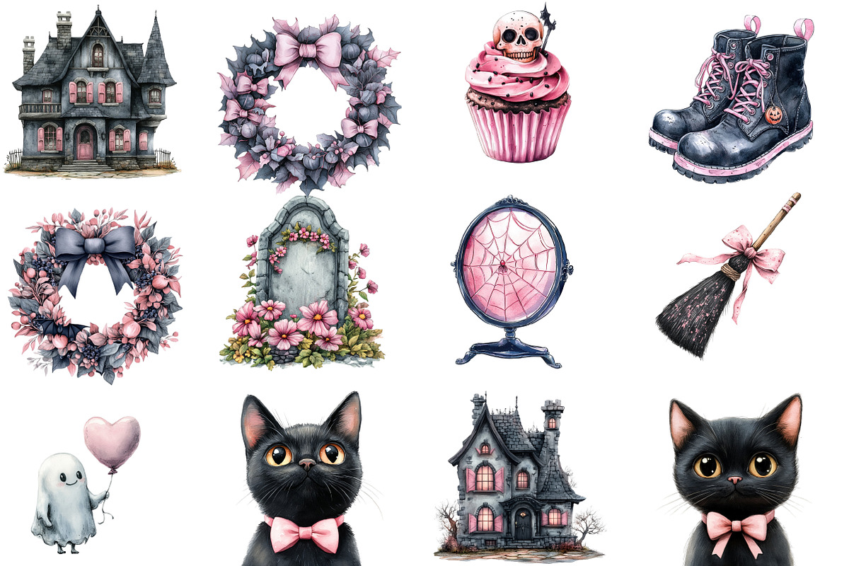 Halloween Clipart. Cute Halloween, an Illustration by Designworld (Photo 3 of 5)