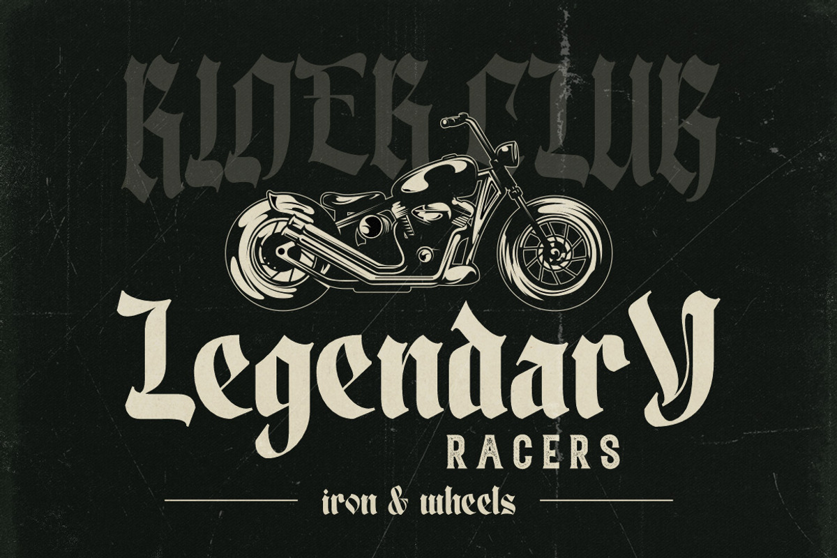Dark North - Blackletter Font, a Blackletter Font by Burhan Afif (Photo 4 of 7)