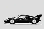Sports Car Silhouette, an Illustration by balal (Thumbnail 2 of 9)