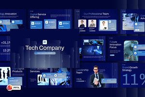 Tech Company PowerPoint, a Presentation Template by Loin Studio