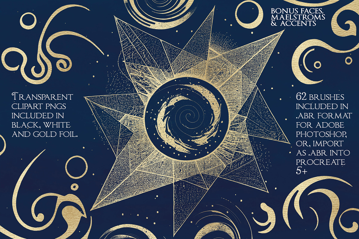 Magic Circles PS Brush & Clipart Set, a Brush Add-On by Paper Element (Photo 8 of 10)