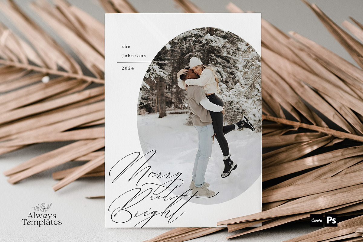 Christmas Card Template CC214, a Card Template by Always Templates (Photo 2 of 3)