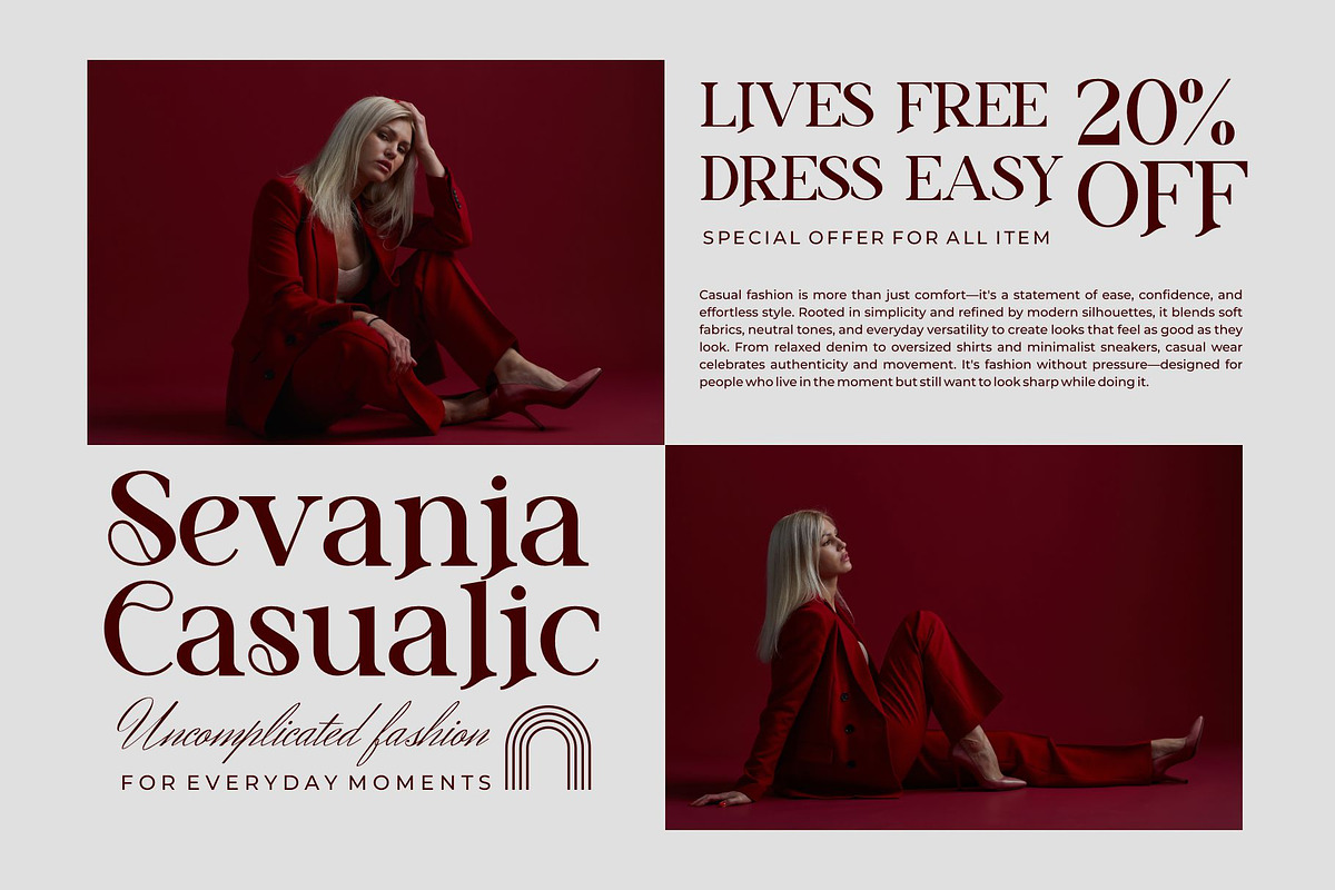 Revosa || Modern Classy Serif Font, a Serif Font by Ermedia Studio (Photo 6 of 10)