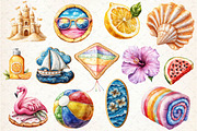 Watercolor Summer Cookies Clipart, an Illustration by Dream Creation (Thumbnail 3 of 4)