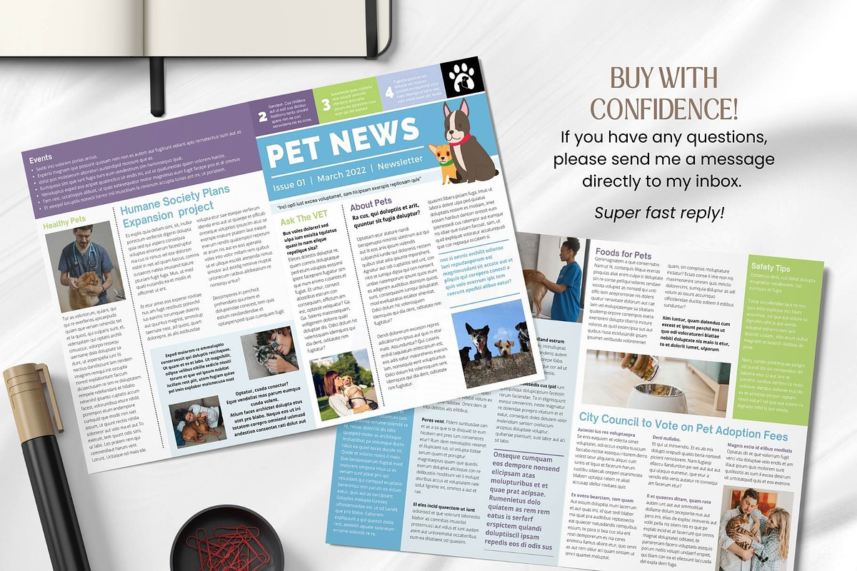 Canva Newsletter Template Pet Care, an Email Template by PixelCraft (Photo 13 of 15)