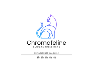 Gradient Line Art Cat Logo Design, a Branding & Logo Template by Artnivora.Std