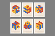 3D Geometry Printable Wall Art Set, a Background Graphic by C Design Studio (Thumbnail 20 of 28)