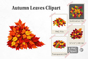 Autumn Leaves Clipart, a Graphic by Artnoy (Thumbnail 1 of 5)