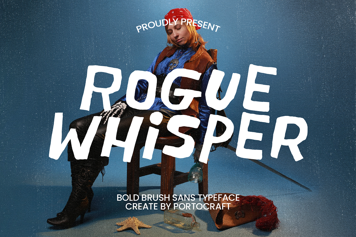 Rogue Whisper – Bold Brush, a Handwritten Font by Portocraft (Photo 1 of 10)