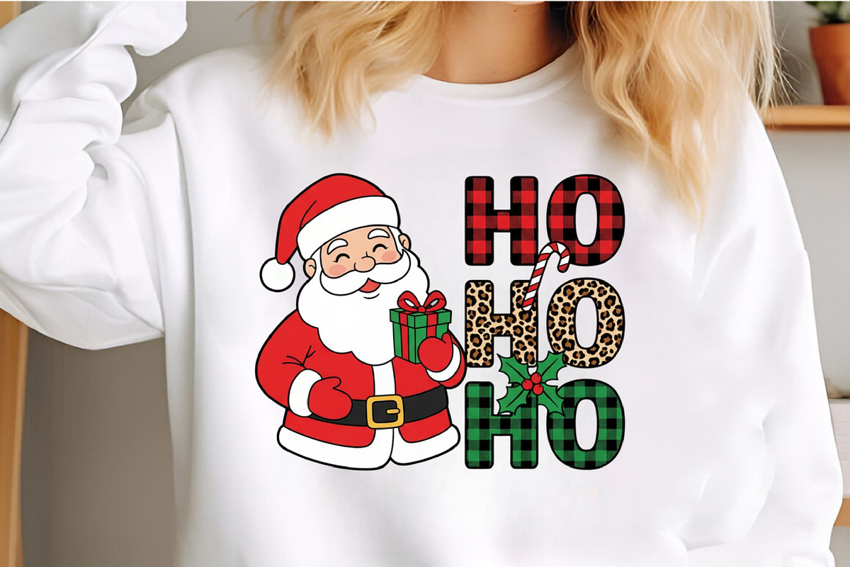 Santa Claus Ho Ho Ho Sublimation PNG, an Illustration by Craft Nest (Photo 2 of 6)