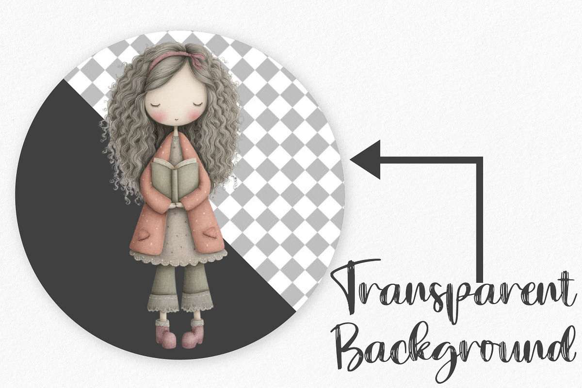 Whimsical Girls Clipart Bundle, an Illustration by Canvas Craft (Photo 2 of 7)