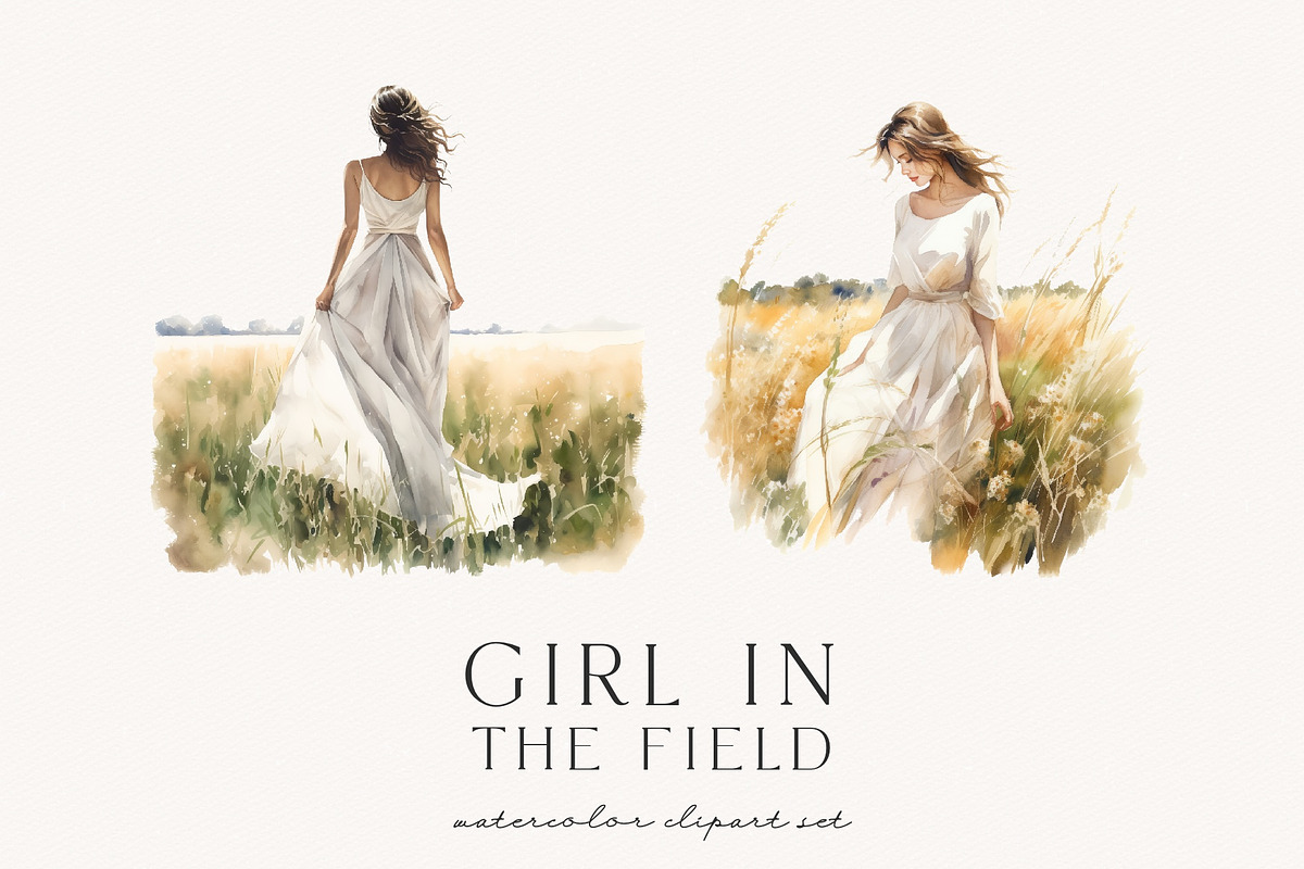 Girl In The Field, a Person Illustration by PeDe Designs (Photo 3 of 6)