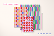 Funky Stripes & Checks Patterns, a Pattern Graphic by Felizabeth Design (Thumbnail 8 of 12)