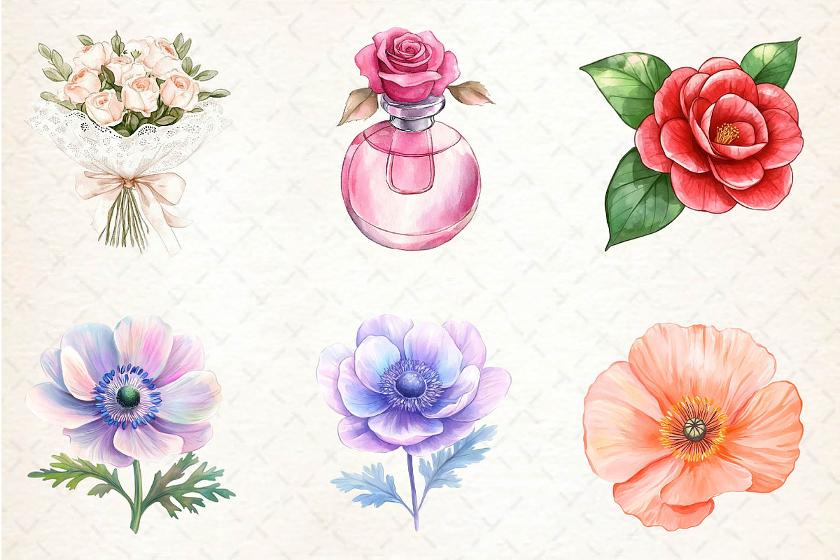 Romance Floral Clipart, an Illustration by Dream Creation (Photo 5 of 6)