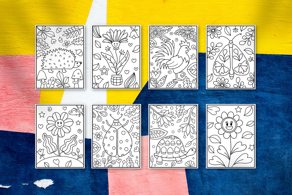 20 Coloring Pages for kids | Animals, an Animal Illustration by ChristinaDesigns (Photo 4 of 8)