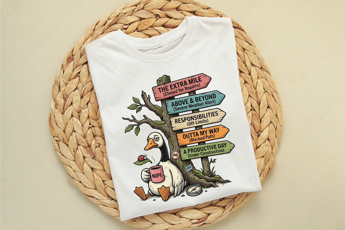 Funny Sarcastic Lazy Tired Goose Png, a Seasonal Illustration by designcity5 (Photo 2 of 4)