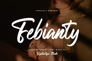 Febianty Modern Script Font, a Script Font by RantautypeStudio (Thumbnail 1 of 16)