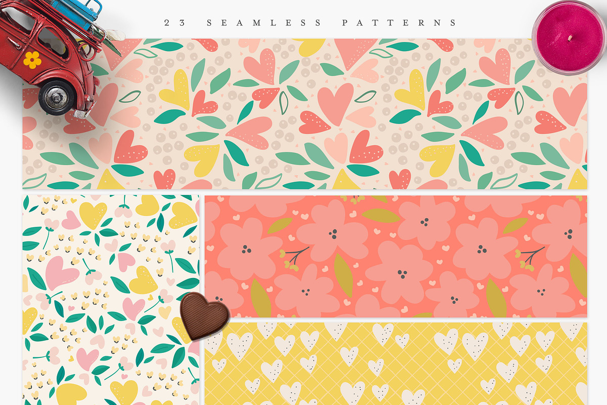 XOXO Seamless Patterns, a Pattern Graphic by 7th Avenue Designs