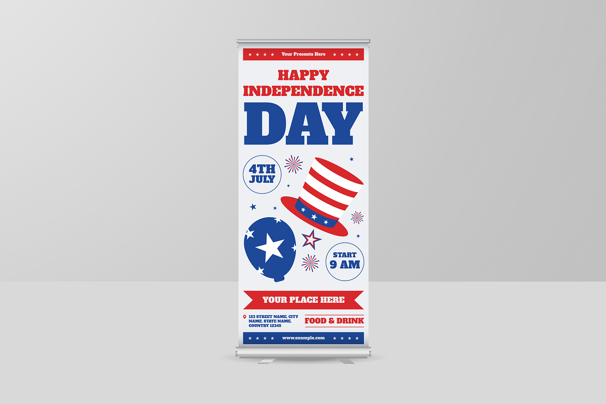 Happy Independence Day RollUp Banner, a Poster Template by Annora Studio (Photo 6 of 6)