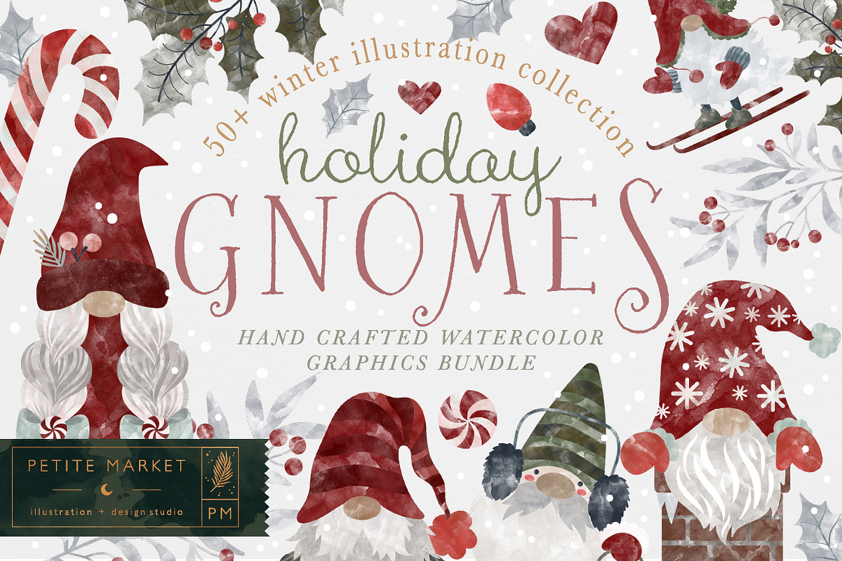 Holiday Gnomes Collection, a Graphic by PetiteMarket (Photo 1 of 4)