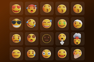 Emoticon 3D Icon Set