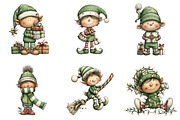 Quirky Christmas Elf Clipart, a Graphic by CitraGraphics (Thumbnail 4 of 4)