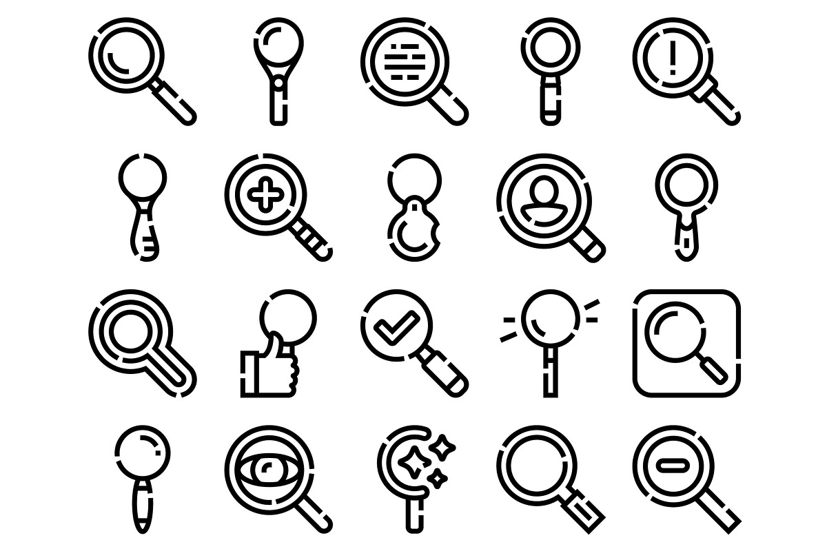 Magnifying glasses icon set for, an Object Graphic by pikepicture (Photo 2 of 3)