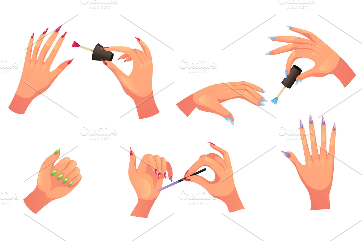 Manicure hands design element, a Person Illustration by PrettyVectors