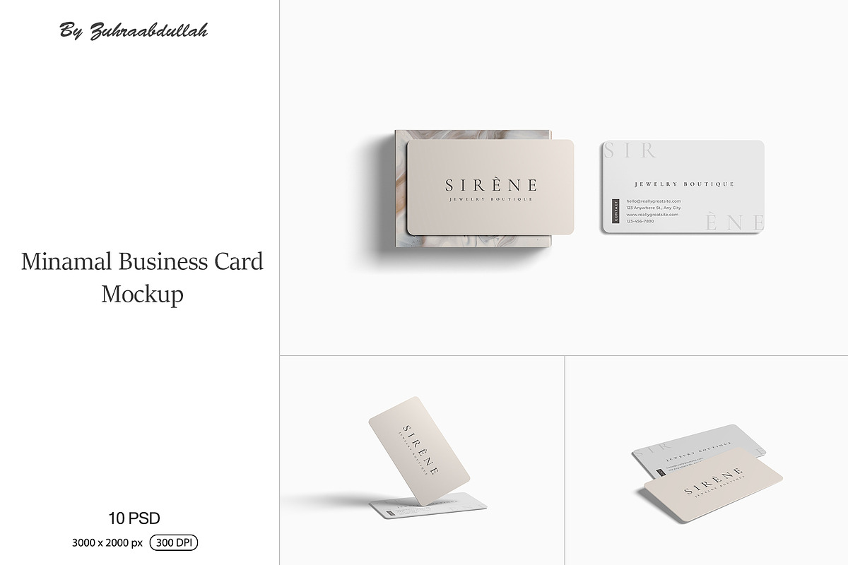 Minimalist Business Card Mockup, a Print Template by zuhraabdullah (Photo 1 of 11)