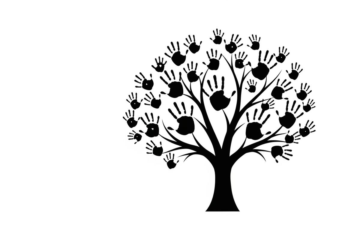 family handprint tree silhouette, an Illustration by Amazin_art (Photo 12 of 29)
