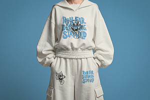 Oversized Hoodie & Sweatpants Mockup, a Hoody Mockup by Designer Dude