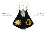 Priestess. Vector illustrations, an Illustration by Nadia Murash (Thumbnail 1 of 3)