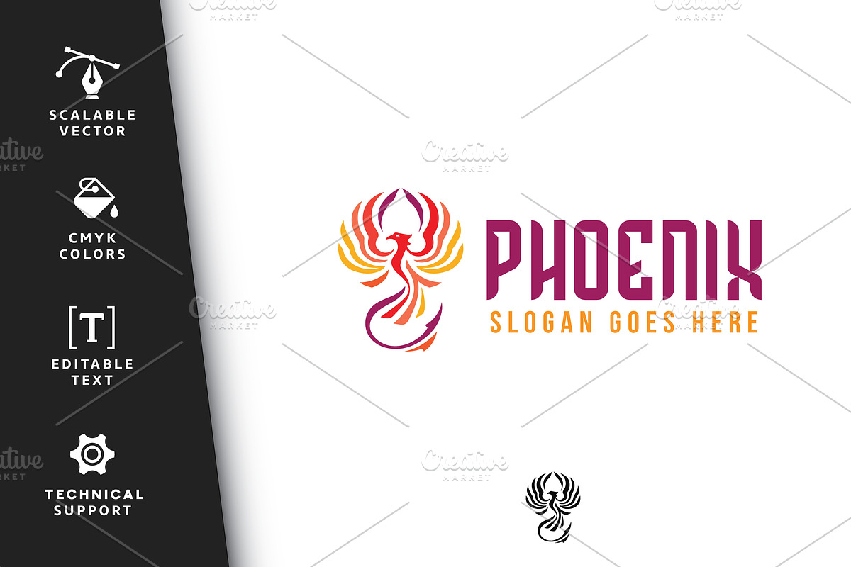 Phoenix Logo, a Branding & Logo Template by Scredeck